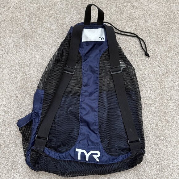 TYR Big Mesh Mummy Backpack 40L Black Zip Pocket swim - Picture 5 of 7